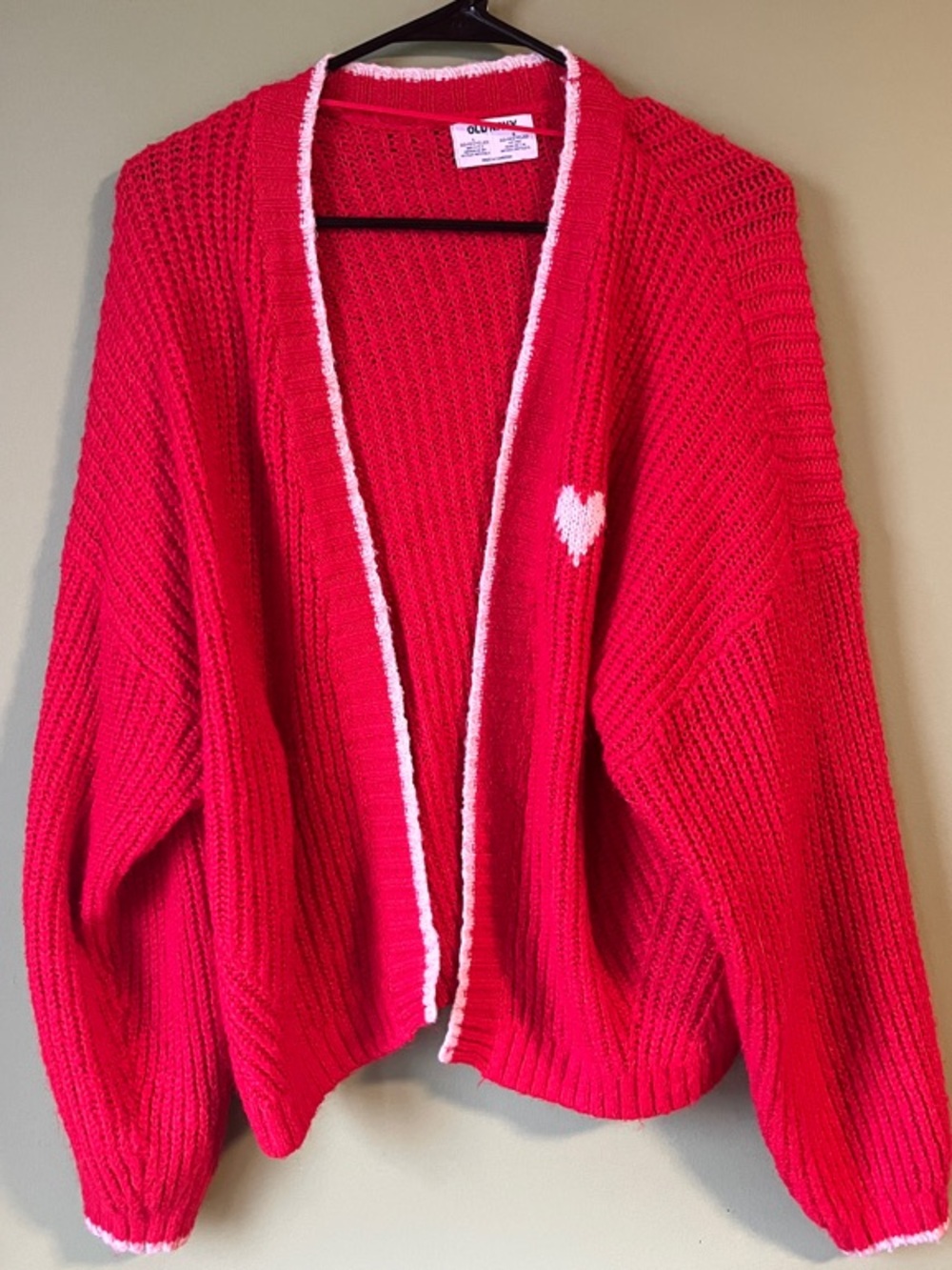 Slouchy Open-front heart cardigan